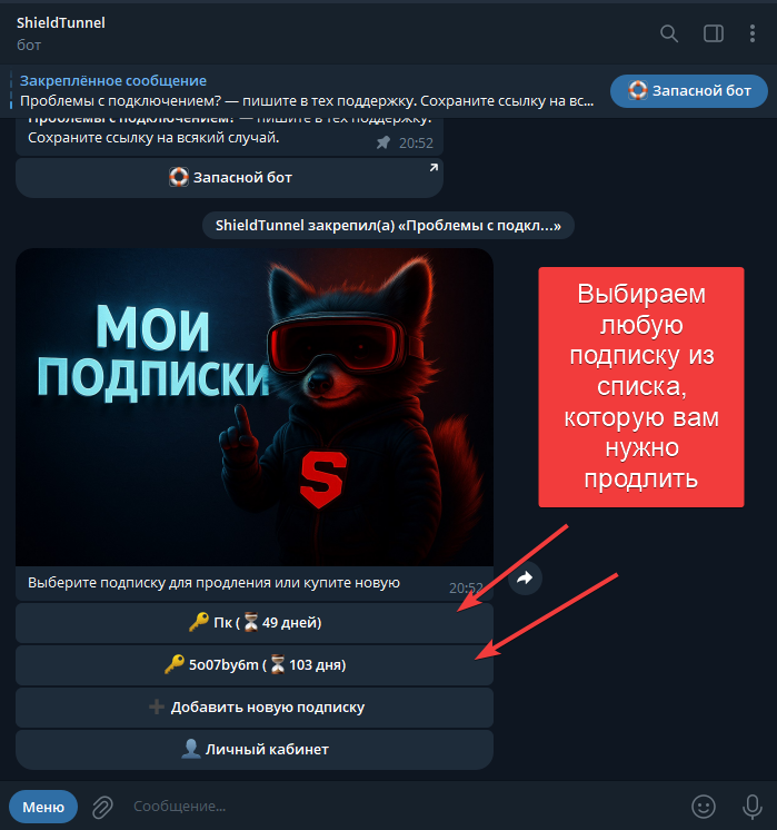 Продление — шаг 2